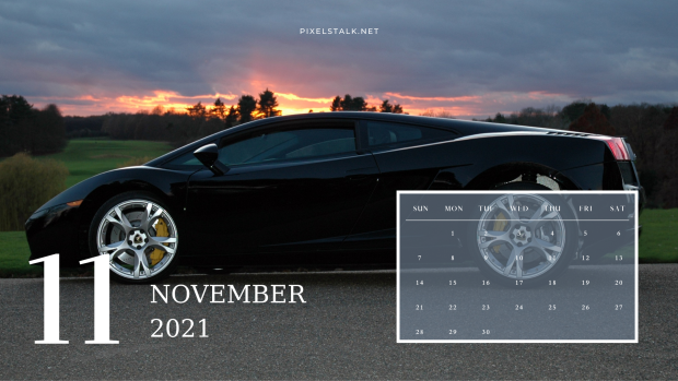 November 2021 Calendar Desktop Wallpaper.