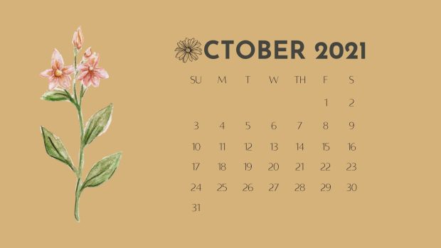 October Wallpaper 2021 Calendar.