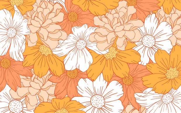 Orange Aesthetic Wallpaper Desktop.