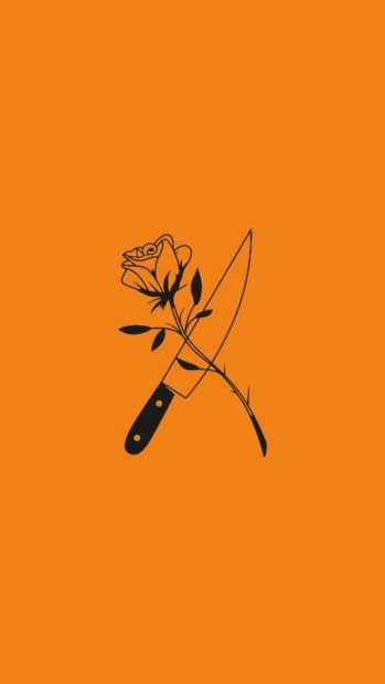 Orange Aesthetic Wallpaper for iPhone.