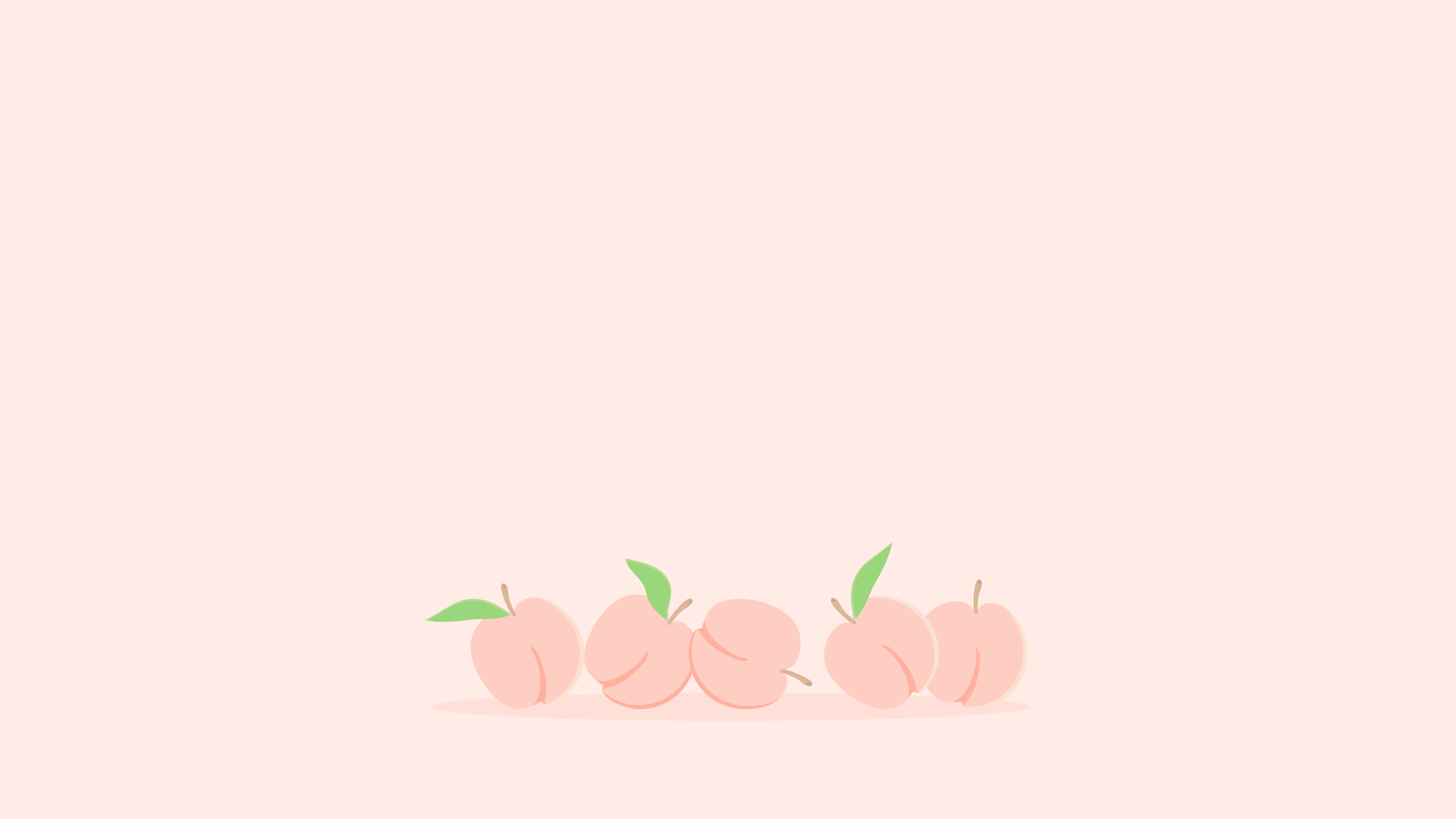 Download Cute Peach Pattern Whie Background Wallpaper  Wallpaperscom