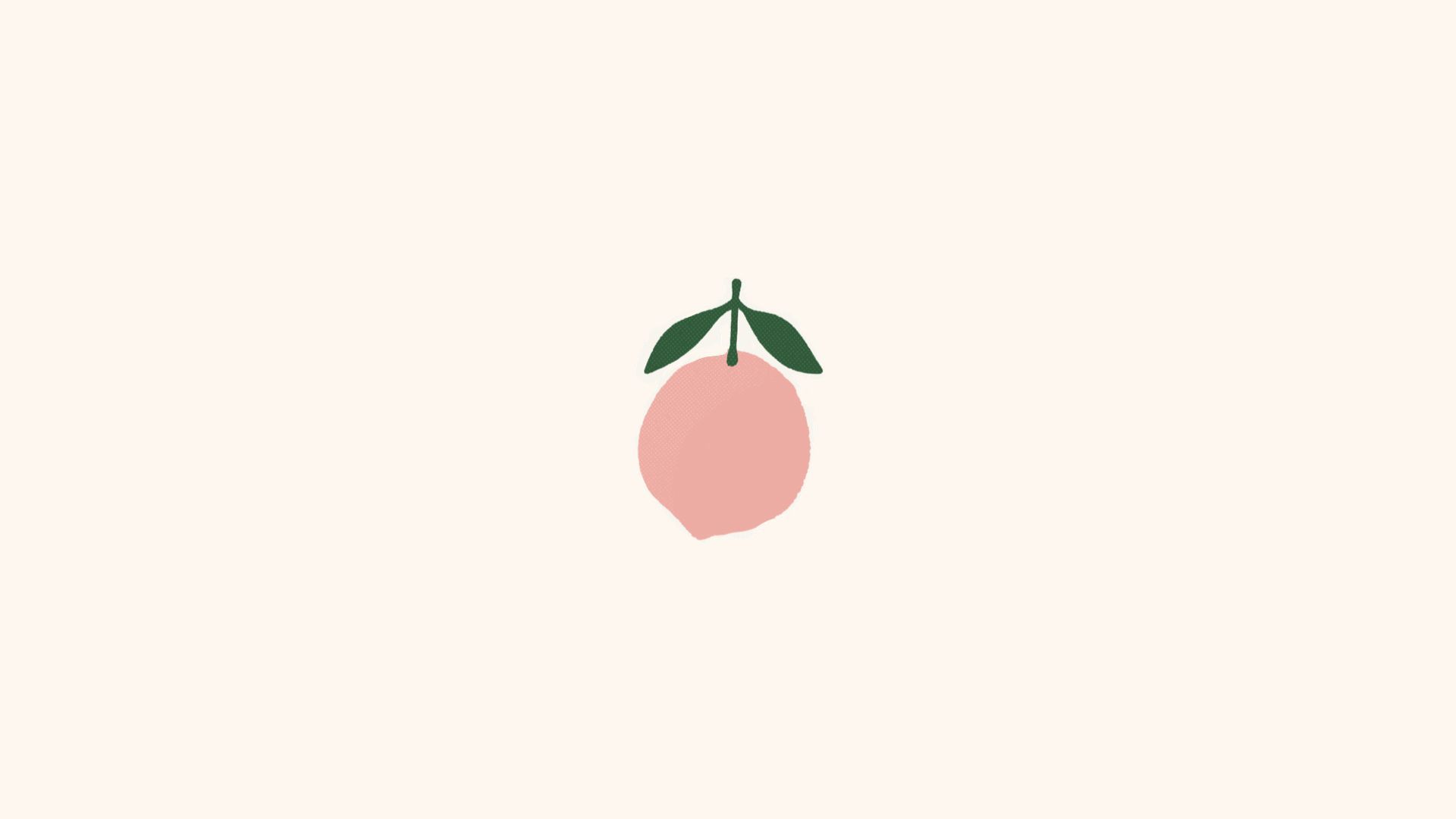 Peach Aesthetic Wallpaper for Desktop. 