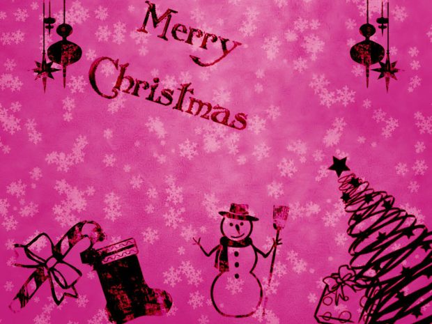 Pink Christmas Wallpaper.