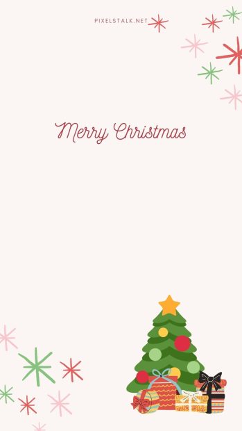 Pink Christmas Wallpaper for iPhone.