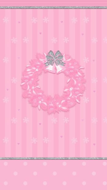 Pink Christmas iPhone HD Wallpaper Free download.