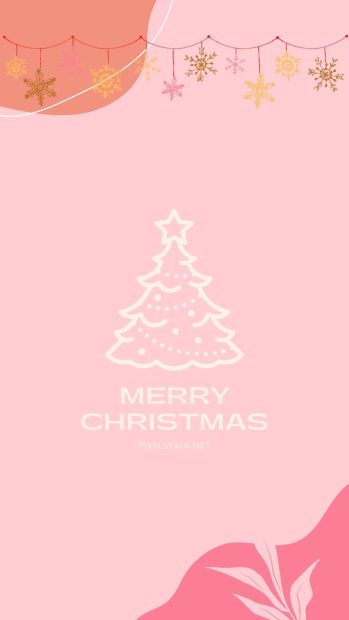 Pink Christmas iPhone Wallpaper HD.