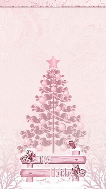 Pink Christmas iPhone Wallpaper High Quality.