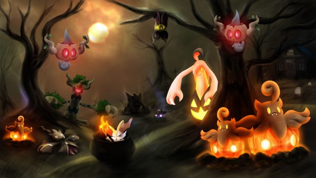 Pokemon Halloween 2021 Wallpaper.