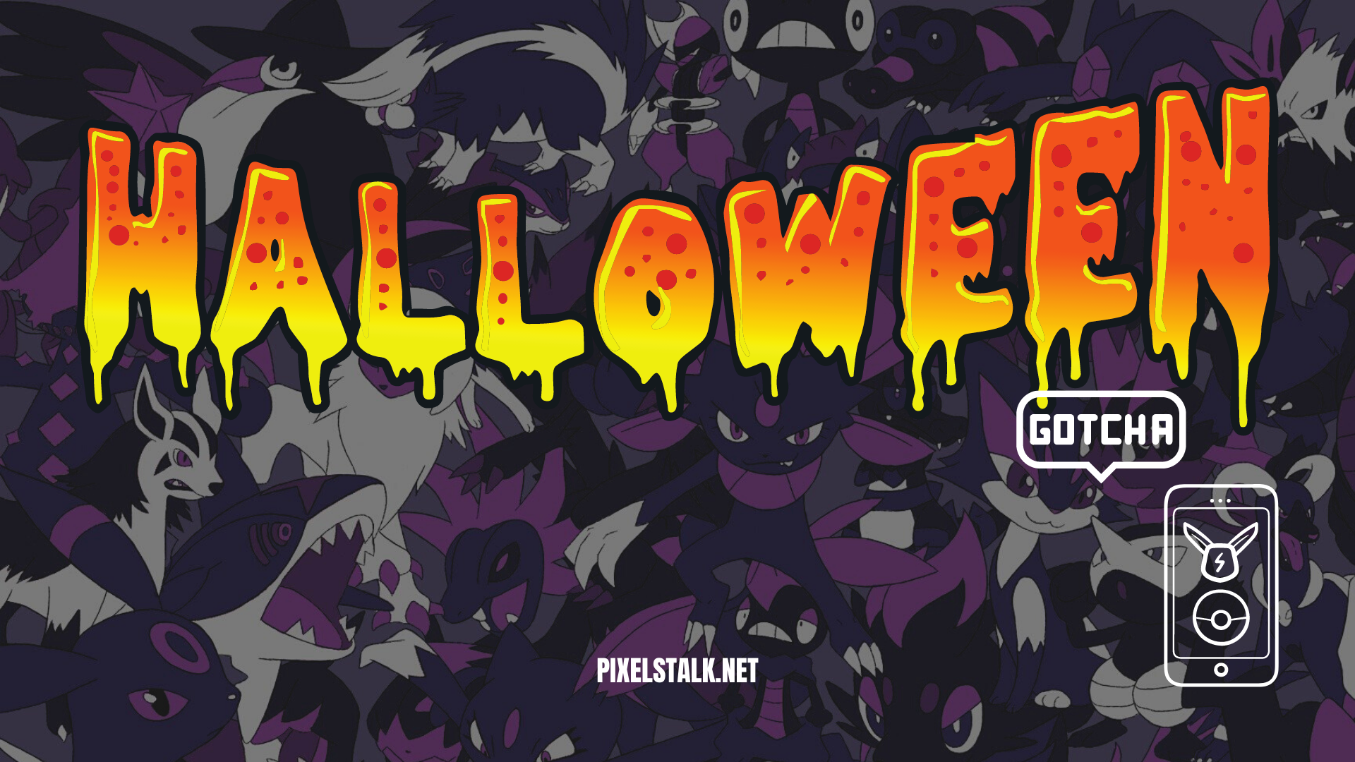 Halloween Pumpkin Black Cat Background Cute Cartoon Pokémon Background  Image And Wallpaper for Free Download