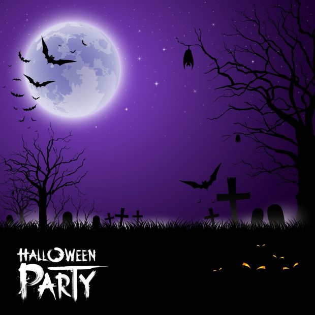 Purple Halloween Background for iPad.