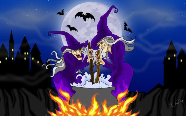 Purple Halloween Backgrounds Free Download.