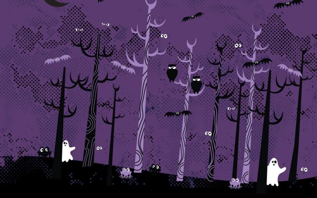 Purple Halloween Desktop Background.