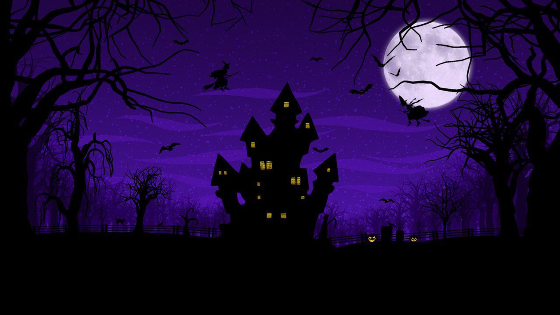 HD wallpaper halloween happy halloween pumpkin purple celebration  illuminated  Wallpaper Flare