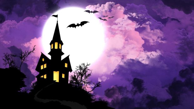 Purple Halloween Wallpaper HD.