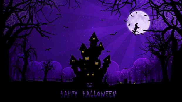 Purple Halloween Wallpaper High Quality.