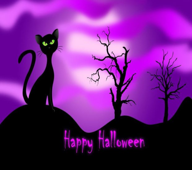 Purple Halloween Wallpaper for iPad.