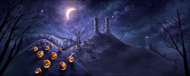 Purple Halloween Wide Screen Wallpaper HD.