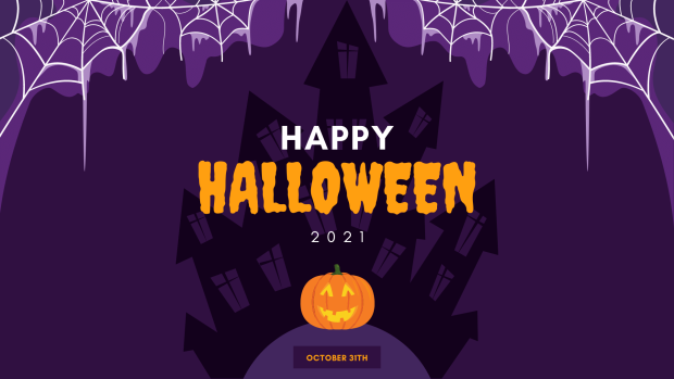 Purple Happy Halloween 2021.