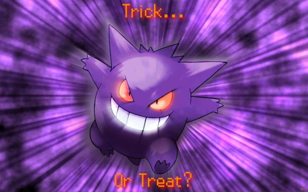 Purple Pokemon Halloween HD Wallpaper.