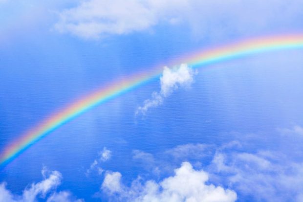 Rainbow Aesthetic HD Wallpaper Free download.