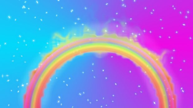 Rainbow Aesthetic Wallpaper for Desktop.