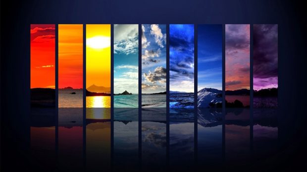 Rainbow Aesthetic Wallpaper for PC.