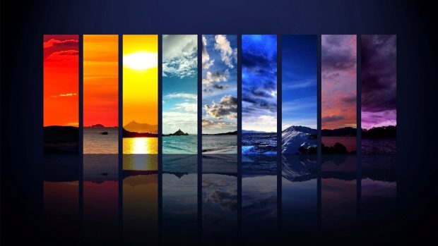 Rainbow Aesthetic Wallpaper for PC.
