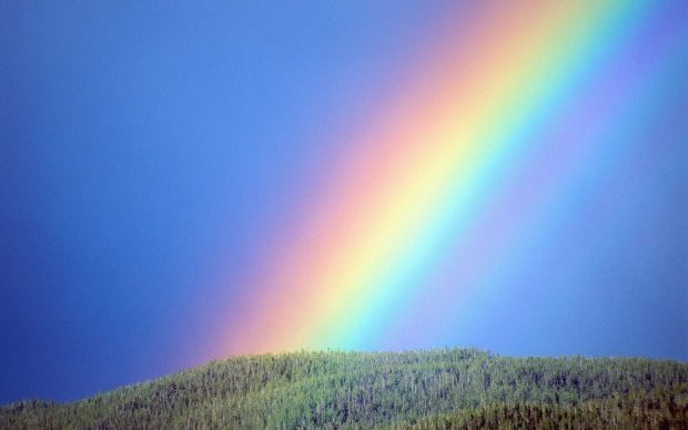 Rainbow Aesthetic Wide Screen Wallpaper.