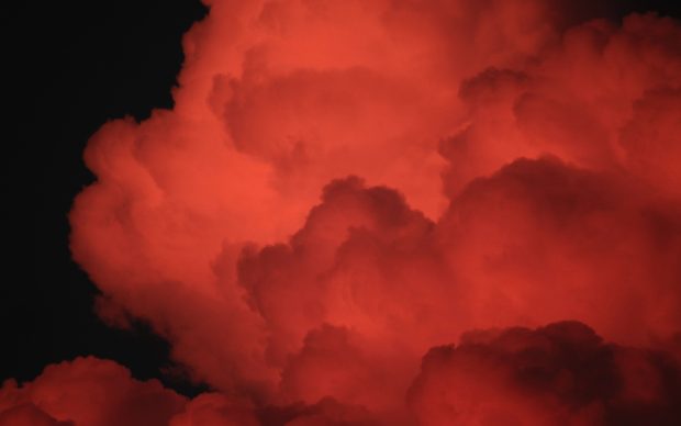 Red Aesthetic Cloud Wallpaper HD.