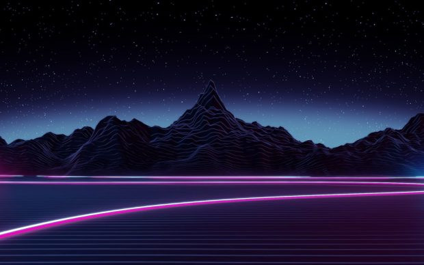 Retro 80s Aesthetic HD Wallpaper Computer.