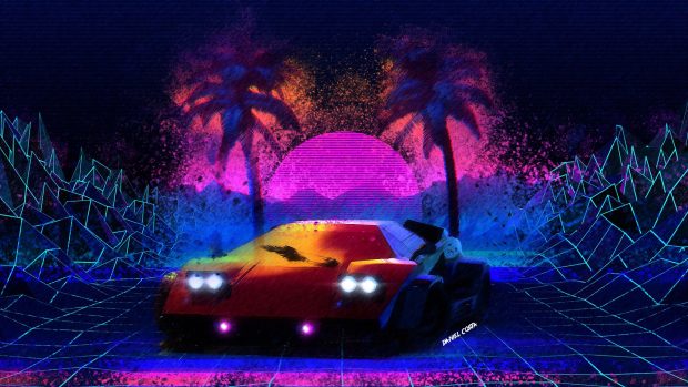 Retro 80s Aesthetic Wallpaper.