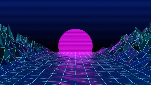 Retro 80s Aesthetic Wallpaper for Mac.