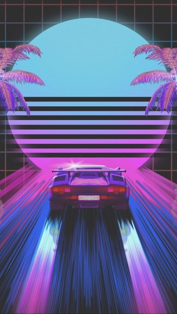 Retro 80s Aesthetic iPhone Wallpaper High Quality.