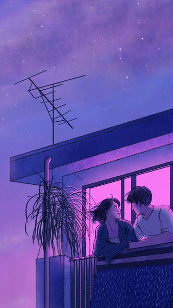 Romantic Retro 80s Aesthetic iPhone Wallpaper HD.