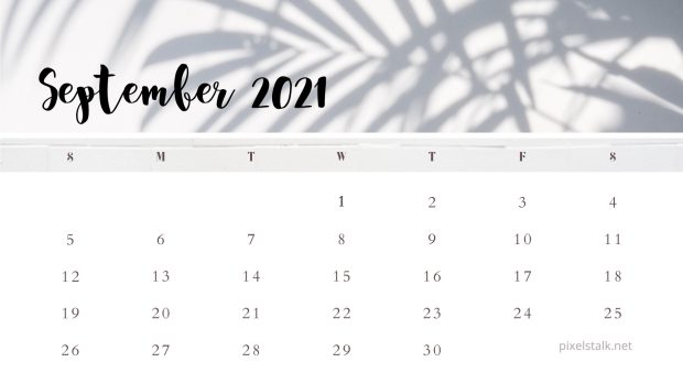 September 2021 Calendar HD Desktop Background.
