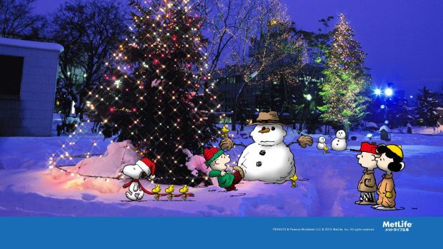 Snoopy Christmas Background.