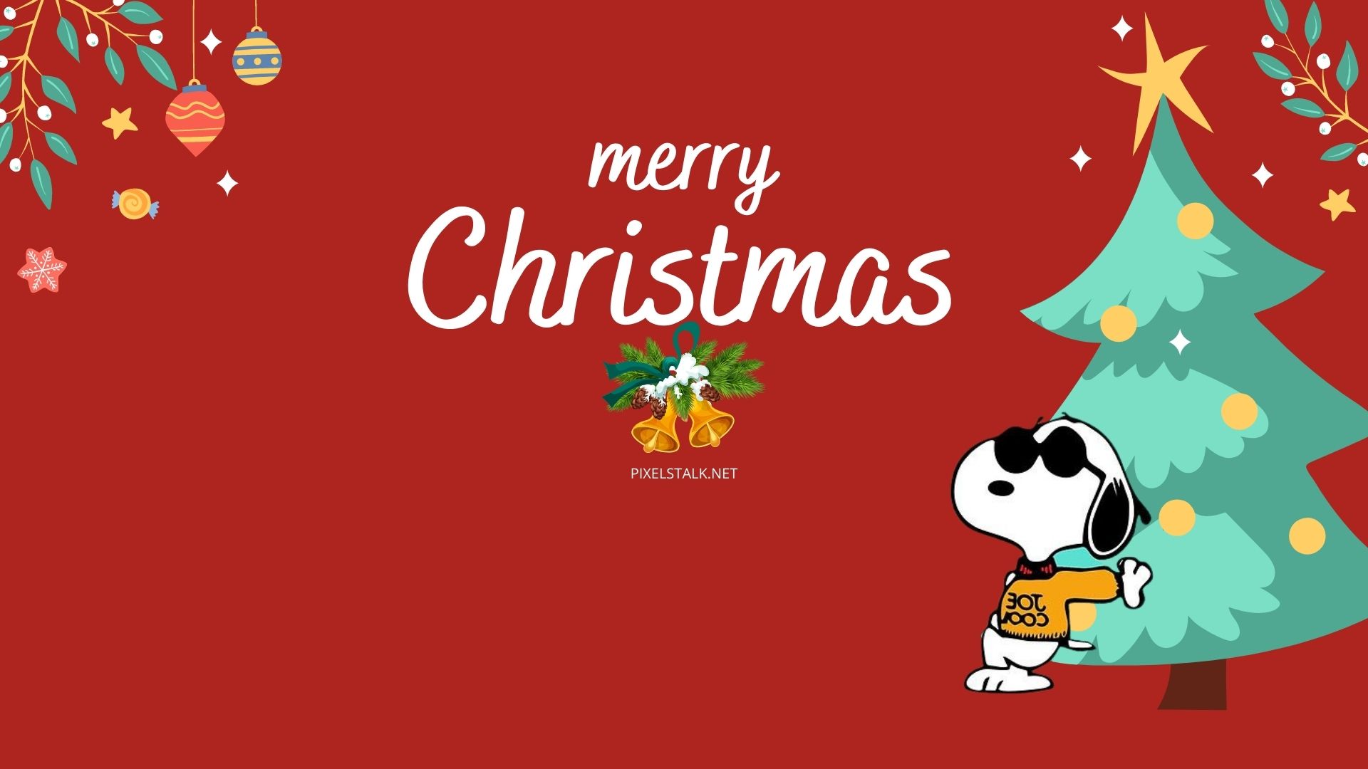 Snoopy Is Sleeping On Roof Top In Snowfall Background HD Snoopy Christmas  Wallpapers  HD Wallpapers  ID 55052