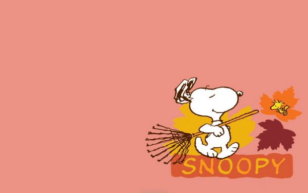 Snoopy Fall Desktop Background.