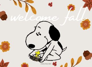 Snoopy Fall Wallpaper Free Download.