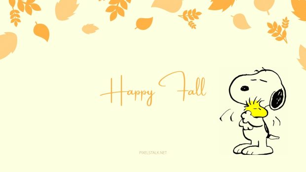 Snoopy Fall Wallpaper HD.