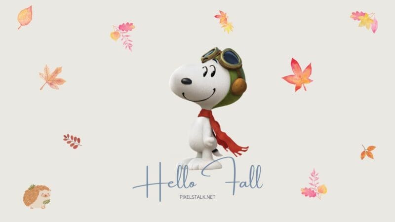 Snoopy Fall Desktop Wallpapers - PixelsTalk
