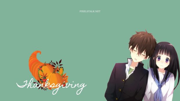 Thanksgiving Anime Desktop wallpaper.