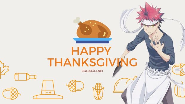 Thanksgiving anime wallpaper background.