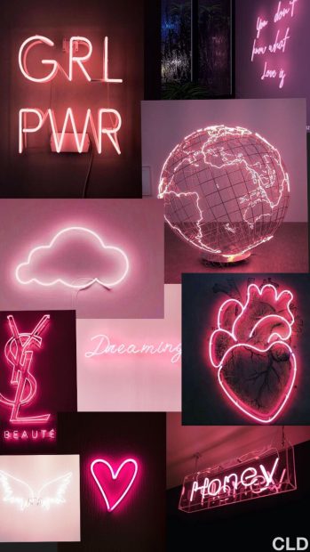 The best Neon Pink Aesthetic Background.