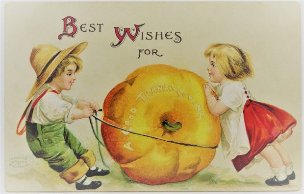 Vintage Thanksgiving Cute Kids Pumpkin HD Wallpapers.