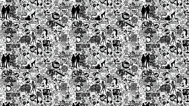 Wallpaper Cute Black and White.