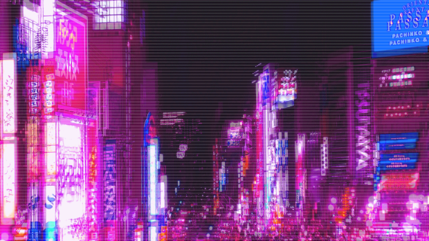 Wallpaper Neon Purple Aesthetic.