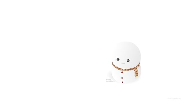 White Minimalism Christmas Wallpaper HD.