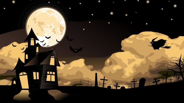 Widescreen Halloween Wallpaper for Mac.