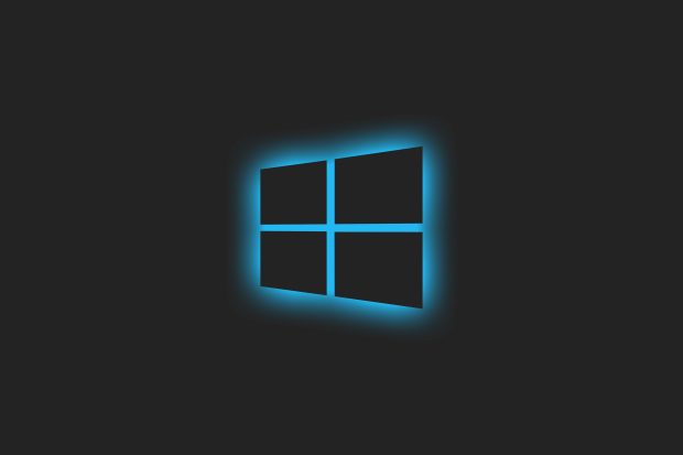 Windows 11 glowing logo blue HD.